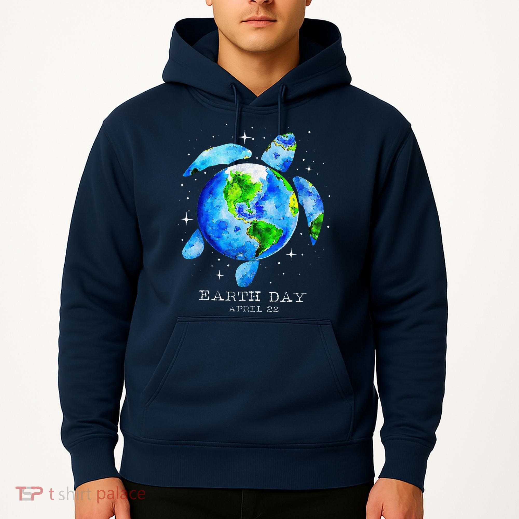 Earth Day 2024 Restore Earth Sea Turtle Art Save The Planet Hoodie