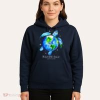 Earth Day 2024 Restore Earth Sea Turtle Art Save The Planet Hoodie thumb 5
