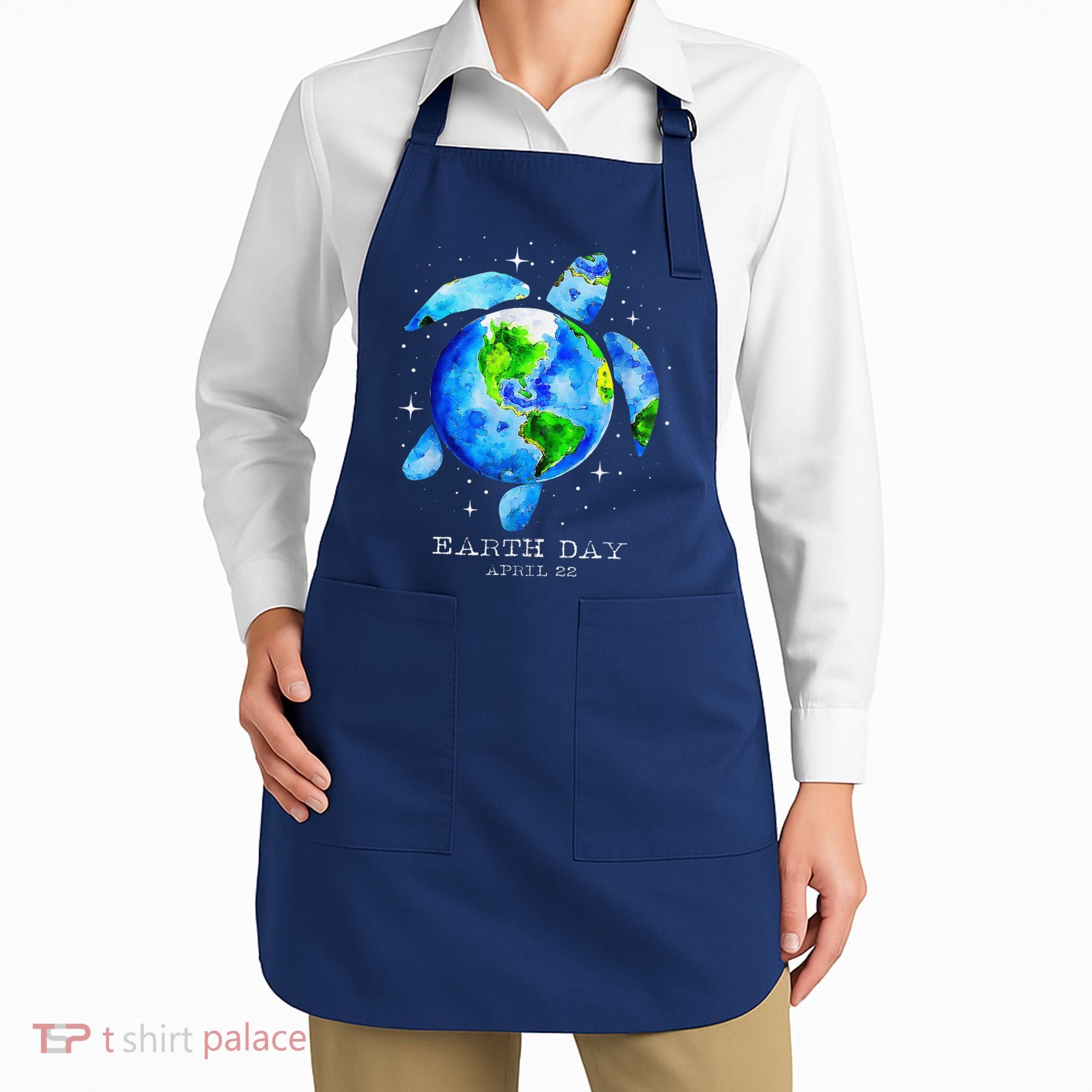 Earth Day 2024 Restore Earth Sea Turtle Art Save The Planet Apron