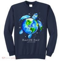 Earth Day 2024 Restore Earth Sea Turtle Art Save The Planet Sweatshirt thumb 0