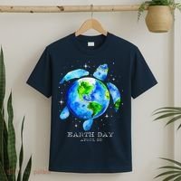 Earth Day 2024 Restore Earth Sea Turtle Art Save The Planet T-Shirt thumb 2