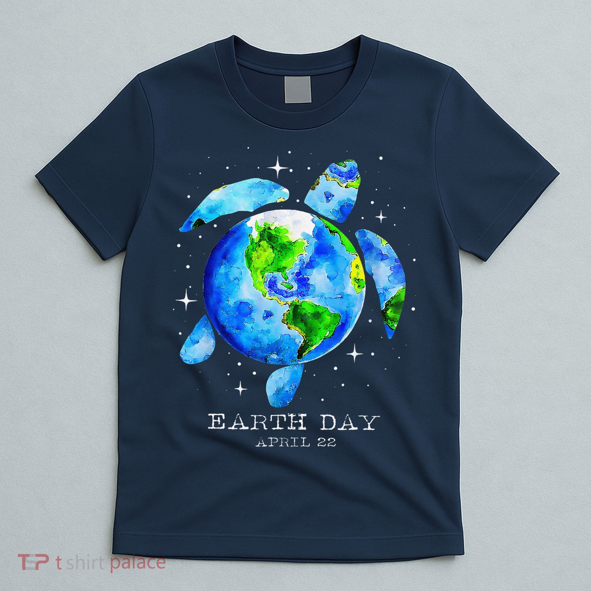 Earth Day 2024 Restore Earth Sea Turtle Art Save The Planet T-Shirt