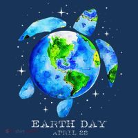 Earth Day 2024 Restore Earth Sea Turtle Art Save The Planet Women's Hoodie thumb 2