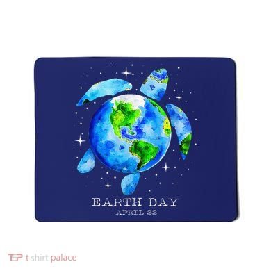 Earth Day 2024 Restore Earth Sea Turtle Art Save The Planet Mousepad