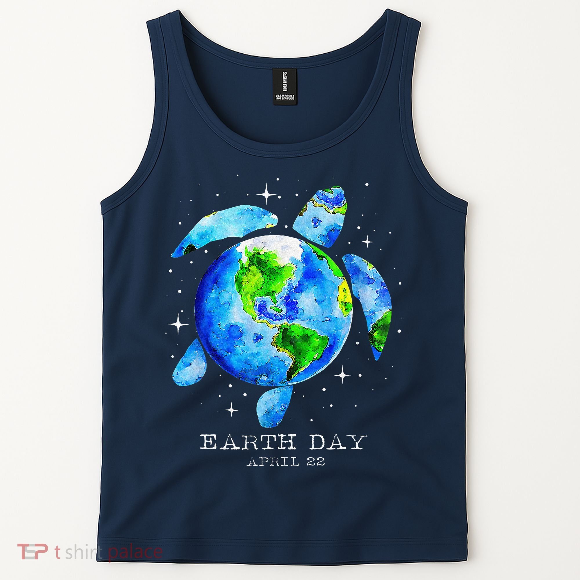 Earth Day 2024 Restore Earth Sea Turtle Art Save The Planet Tank Top