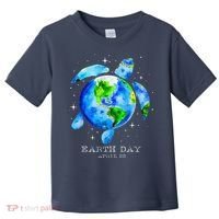 Earth Day 2024 Restore Earth Sea Turtle Art Save The Planet Toddler T-Shirt thumb 0