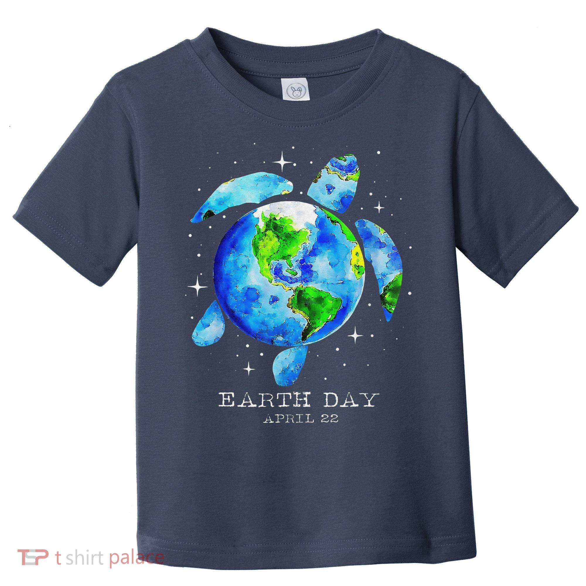 Earth Day 2024 Restore Earth Sea Turtle Art Save The Planet Toddler T-Shirt