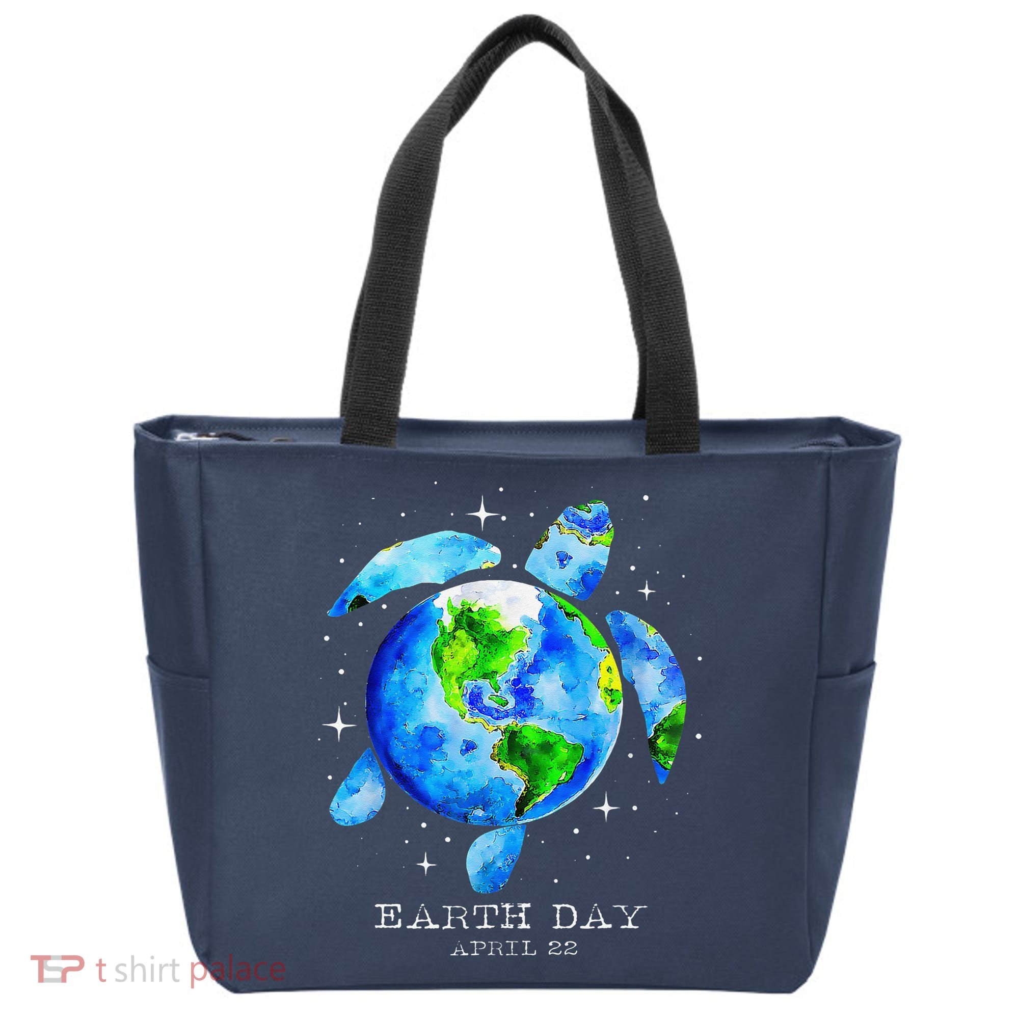 Earth Day 2024 Restore Earth Sea Turtle Art Save The Planet Tote Bag