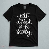 Eat Drink And Be Scary Funny Halloween Party T-Shirt thumb 5
