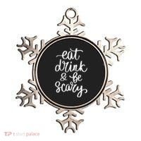 Eat Drink And Be Scary Funny Halloween Party Ornament thumb 0