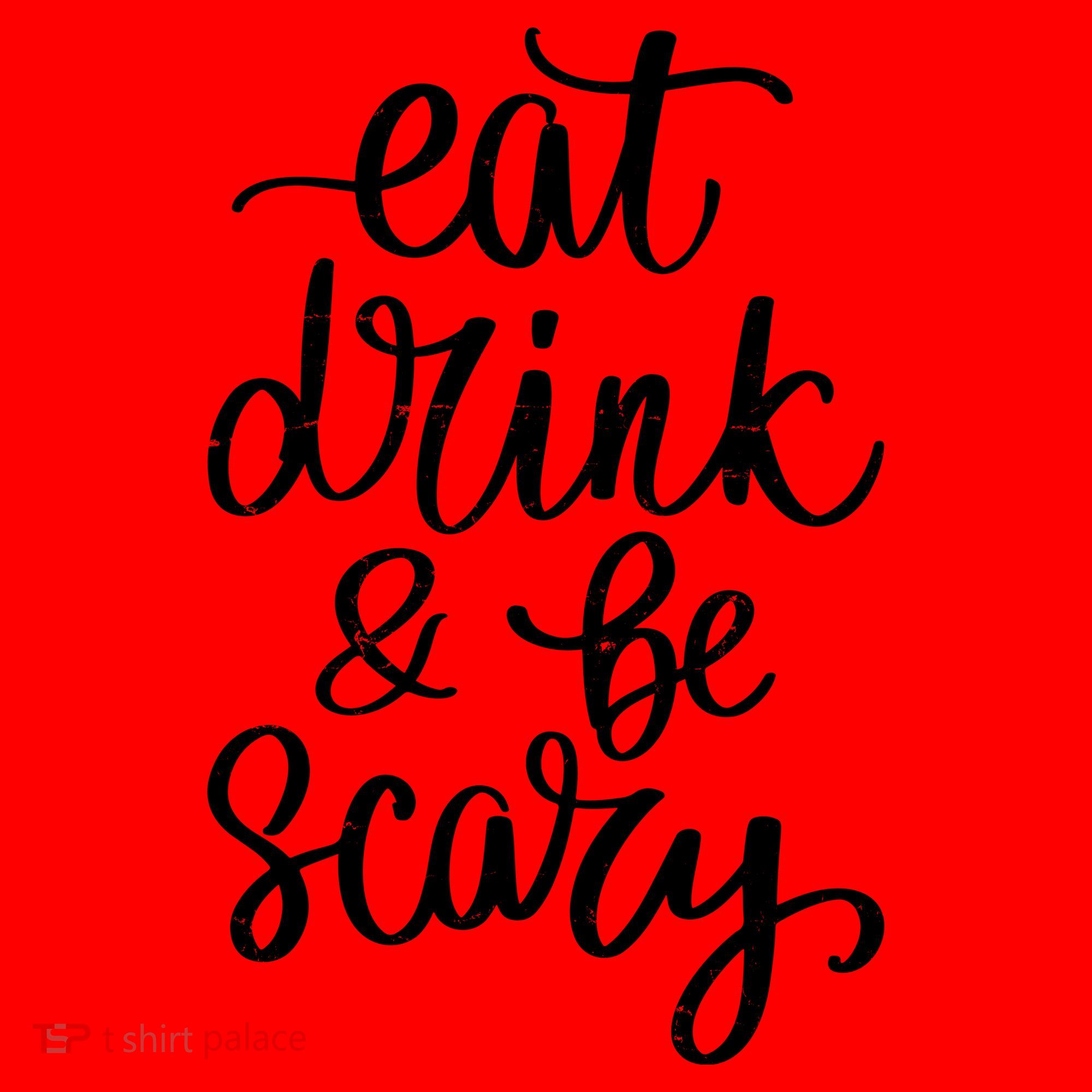 Eat Drink And Be Scary Funny Halloween Party Santa Hat