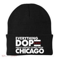 Everything Dope About America Comes From Chicago Quote Beanie thumb 0