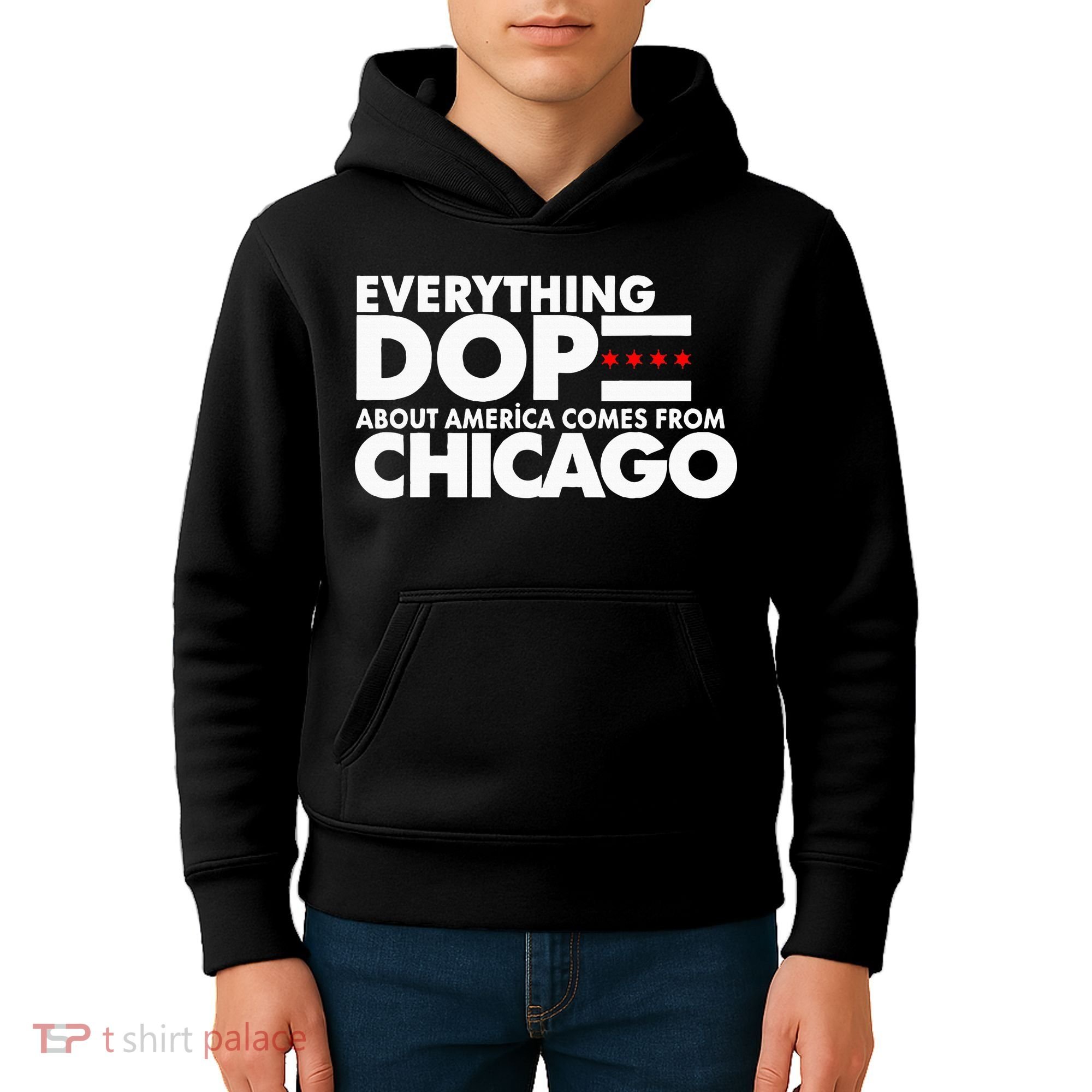 Everything Dope About America Comes From Chicago Quote Kids Hoodie