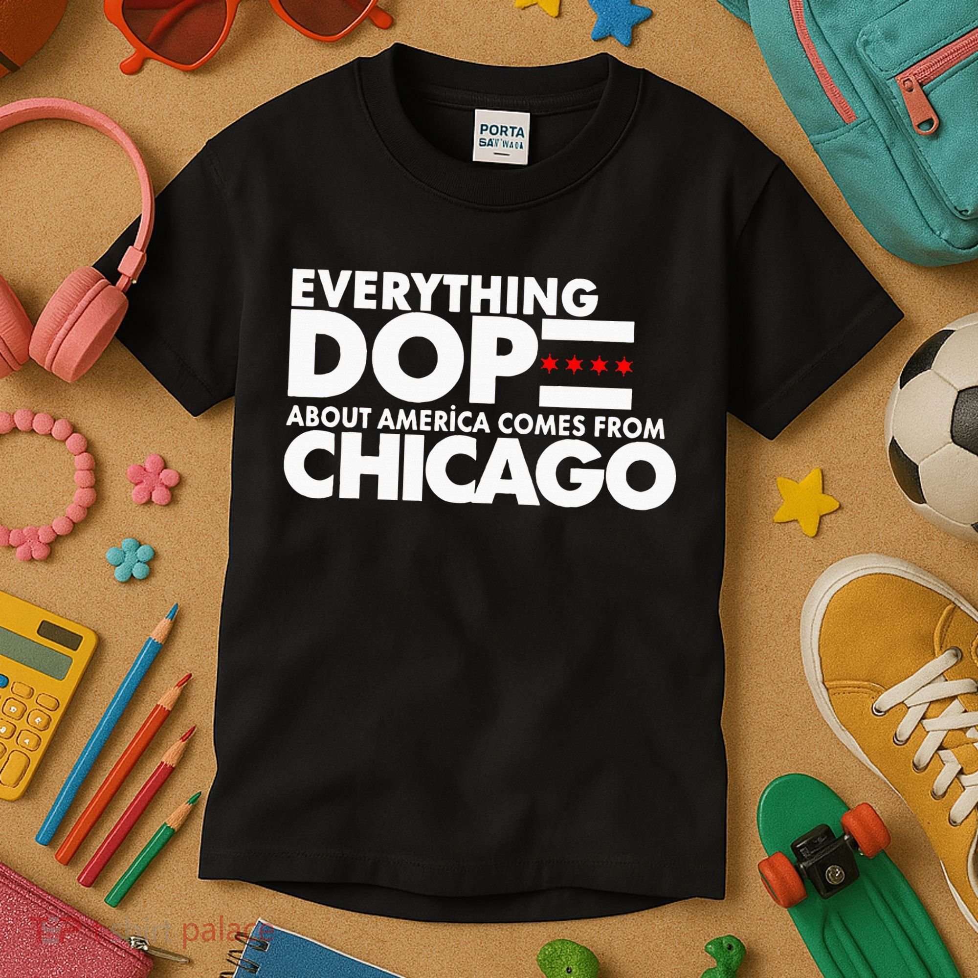 Everything Dope About America Comes From Chicago Quote Kids T-Shirt
