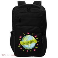 Earth Day Awareness Cute Heart Impact Tech Backpack thumb 0