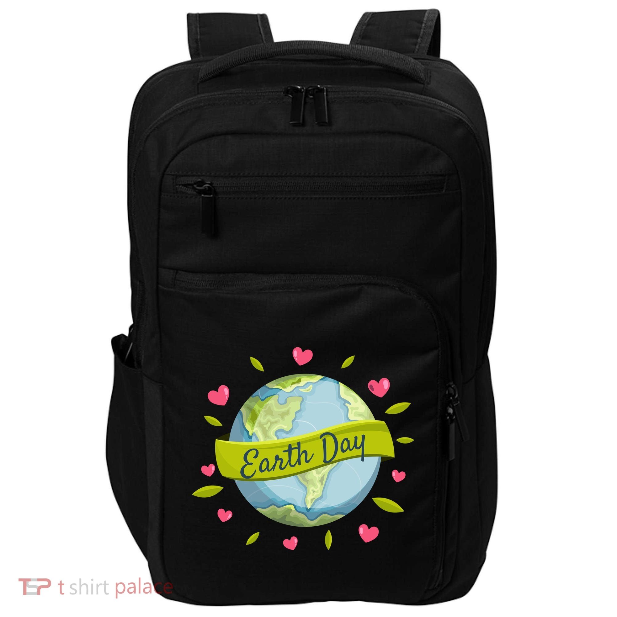 Earth Day Awareness Cute Heart Impact Tech Backpack