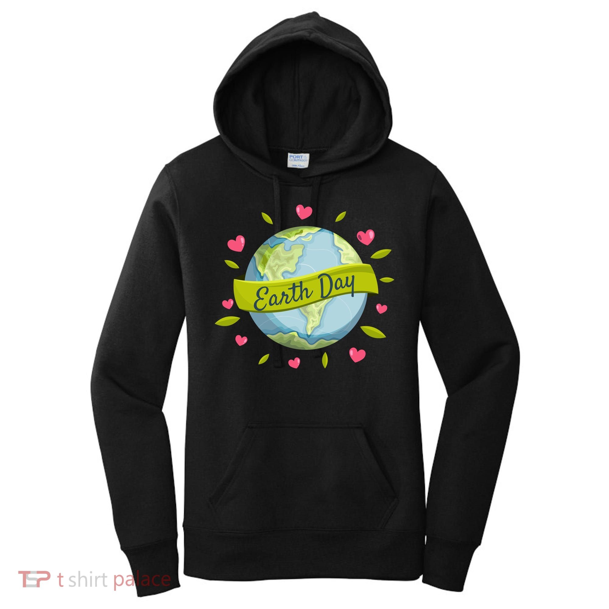 Earth Day Awareness Cute Heart Women's Hoodie