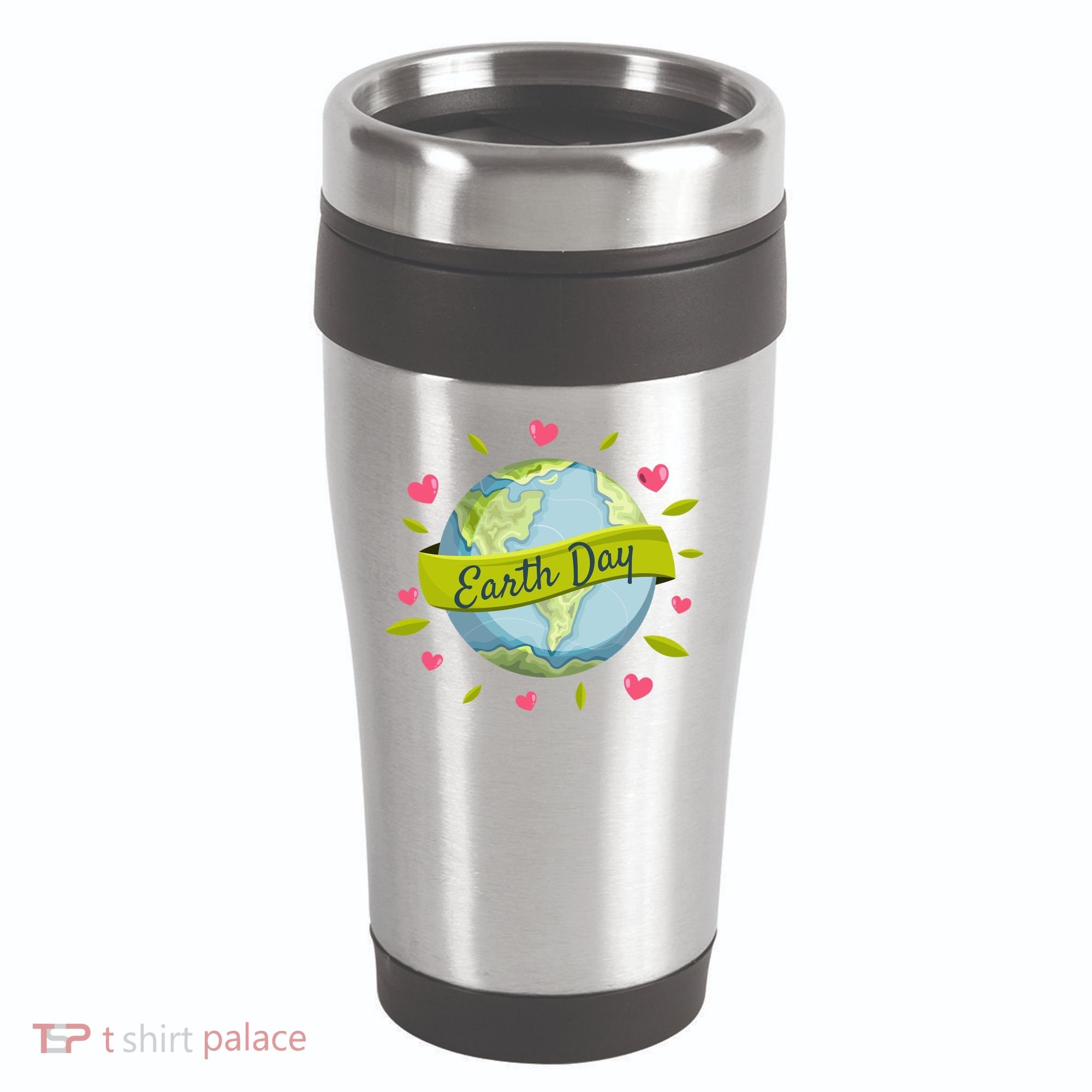 Earth Day Awareness Cute Heart 16oz Travel Tumbler
