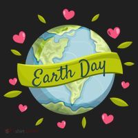 Earth Day Awareness Cute Heart Plastic Christmas Ball Ornament thumb 1