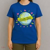 Earth Day Awareness Cute Heart T-Shirt thumb 4