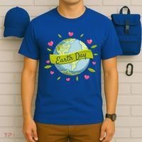Earth Day Awareness Cute Heart T-Shirt thumb 6