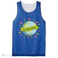 Earth Day Awareness Cute Heart Mesh Reversible Basketball Jersey Tank thumb 0