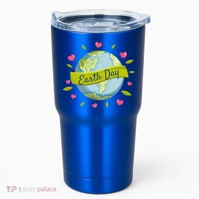 Earth Day Awareness Cute Heart Tumbler