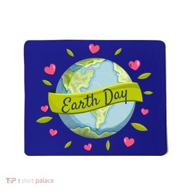 Earth Day Awareness Cute Heart Mousepad