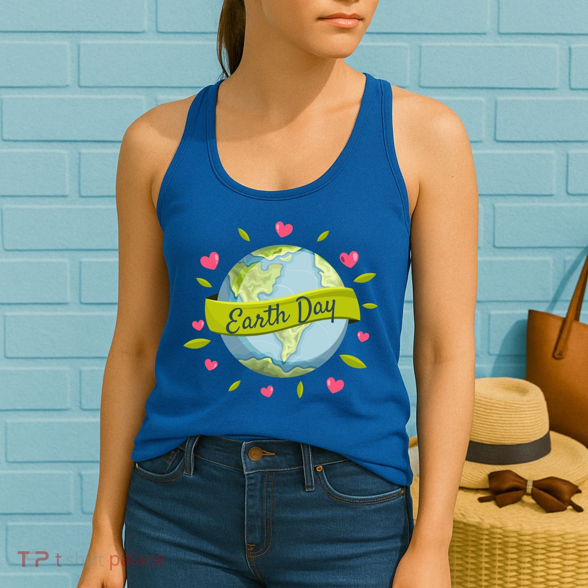 Earth Day Awareness Cute Heart Women's Tank Top