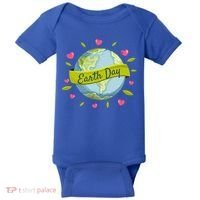 Earth Day Awareness Cute Heart Baby Bodysuit thumb 0