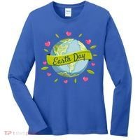 Earth Day Awareness Cute Heart Women's Long Sleeve Shirt thumb 0