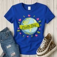 Earth Day Awareness Cute Heart Women's T-Shirt thumb 3