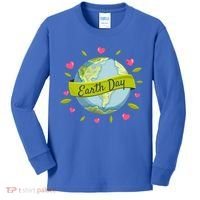 Earth Day Awareness Cute Heart Kids Long Sleeve Shirt thumb 0