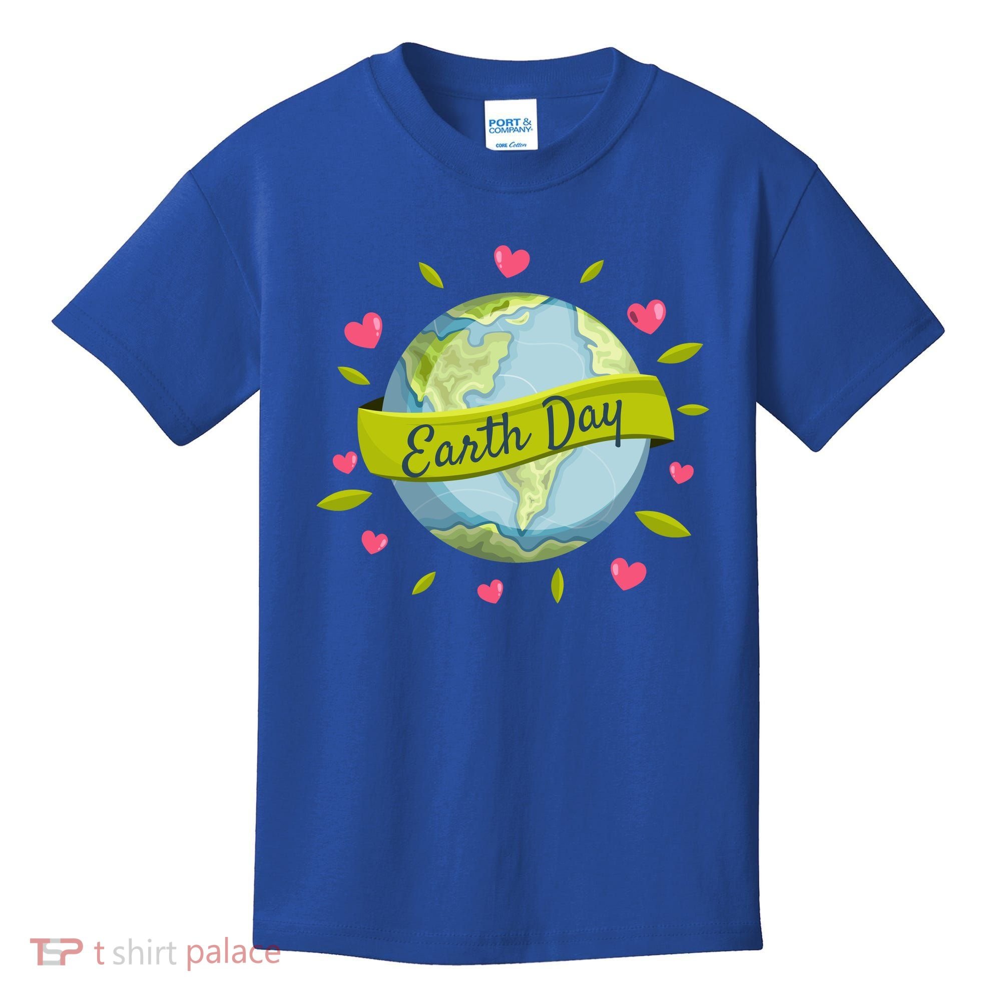 Earth Day Awareness Cute Heart Kids T-Shirt