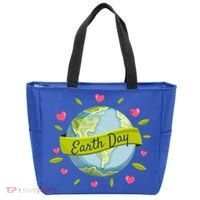 Earth Day Awareness Cute Heart Tote Bag thumb 0