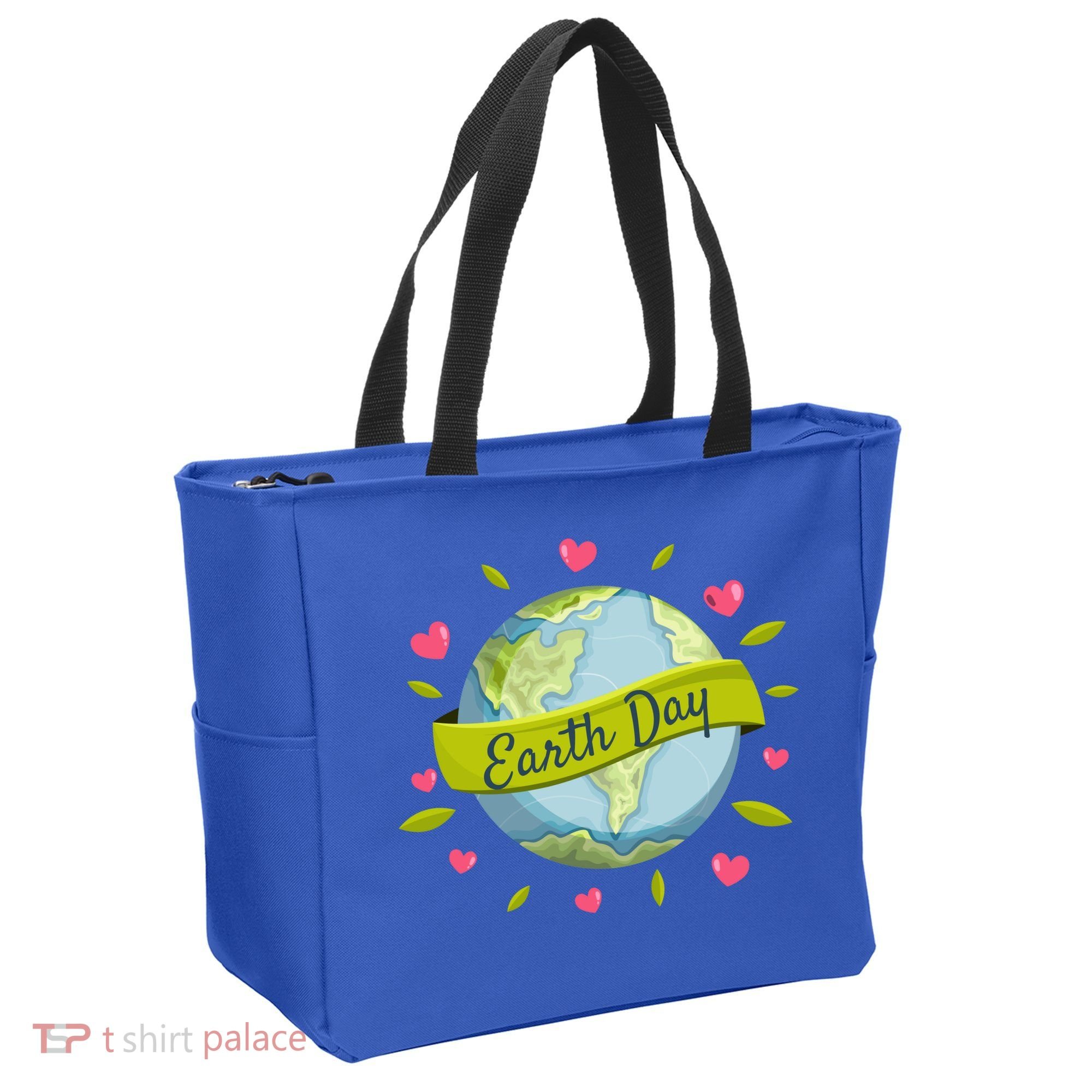 Earth Day Awareness Cute Heart Tote Bag