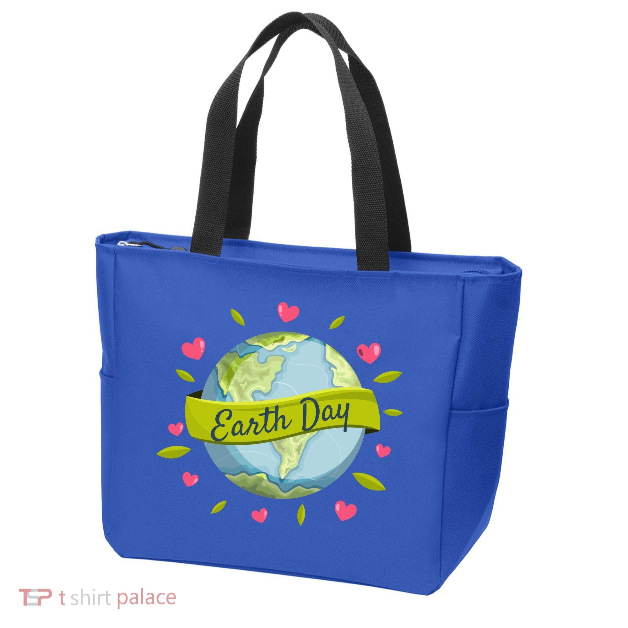 Earth Day Awareness Cute Heart Tote Bag