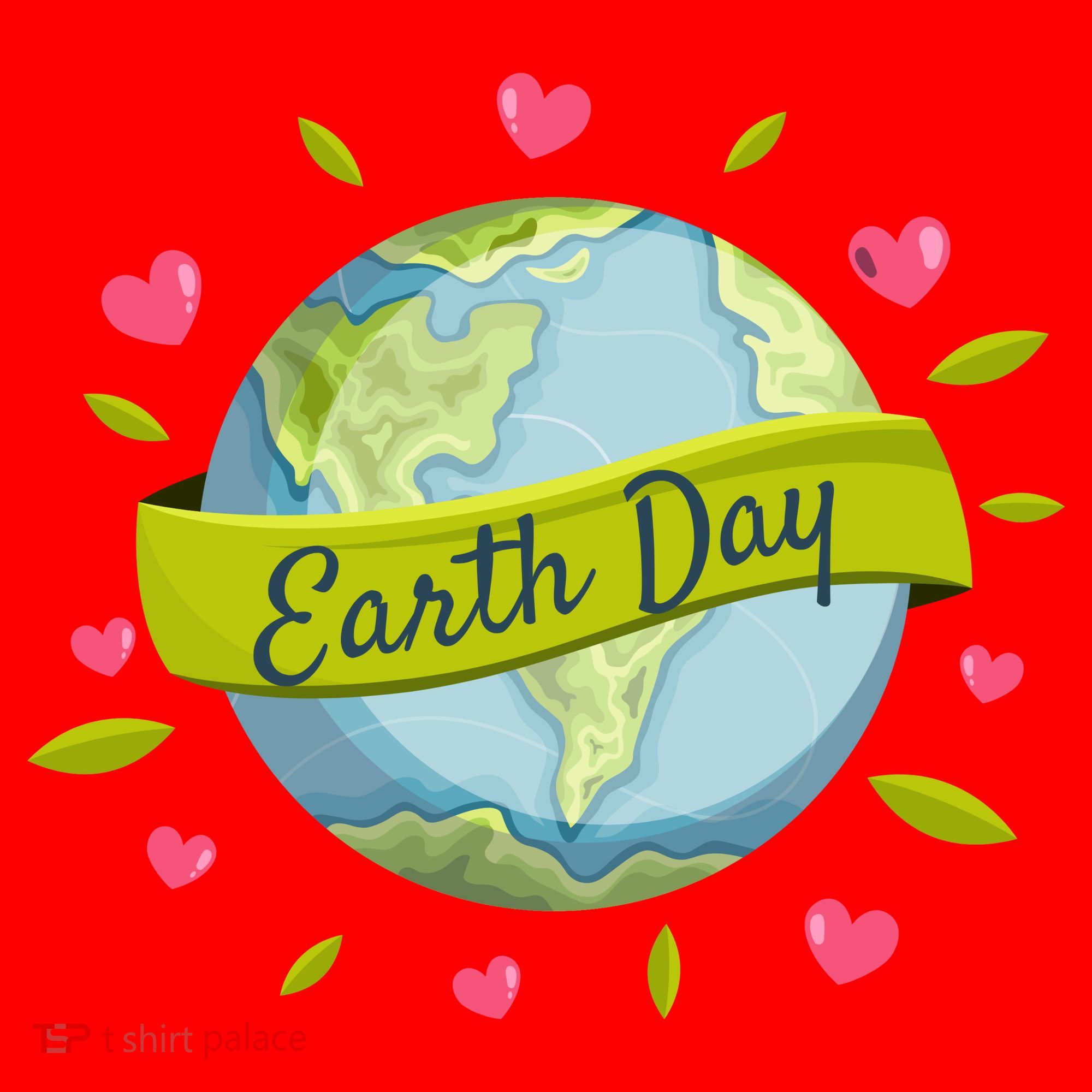 Earth Day Awareness Cute Heart Santa Hat