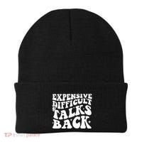Expensive Difficult And Talks Back Funny Beanie thumb 0