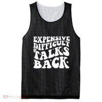 Expensive Difficult And Talks Back Funny Mesh Reversible Basketball Jersey Tank thumb 0