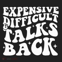 Expensive Difficult And Talks Back Funny Golf Towel thumb 3