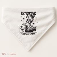 Expensive Difficult And Talks Back USA-Made Doggie Bandana thumb 0