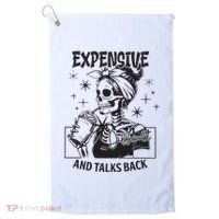 Expensive Difficult And Talks Back Golf Towel thumb 0