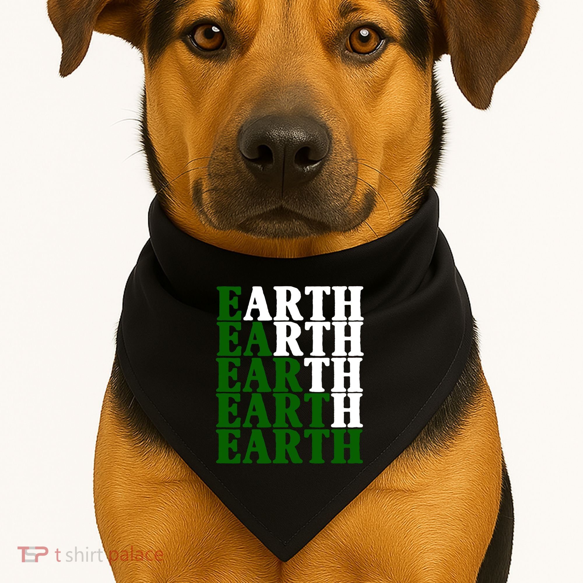 Earth Day Awareness USA-Made Doggie Bandana