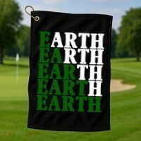 Earth Day Awareness Golf Towel thumb 1