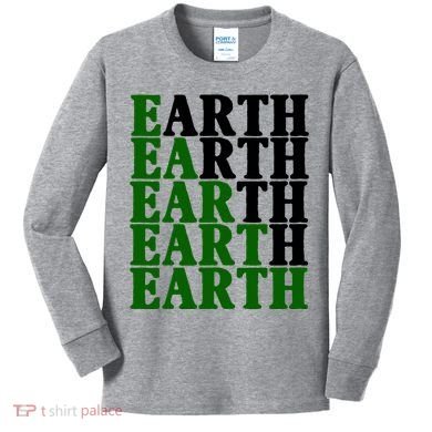 Earth Day Awareness Kids Long Sleeve Shirt