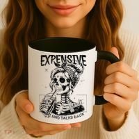 Expensive Difficult And Talks Back Mothers Day Skeleton Mom Coffee Mug thumb 3