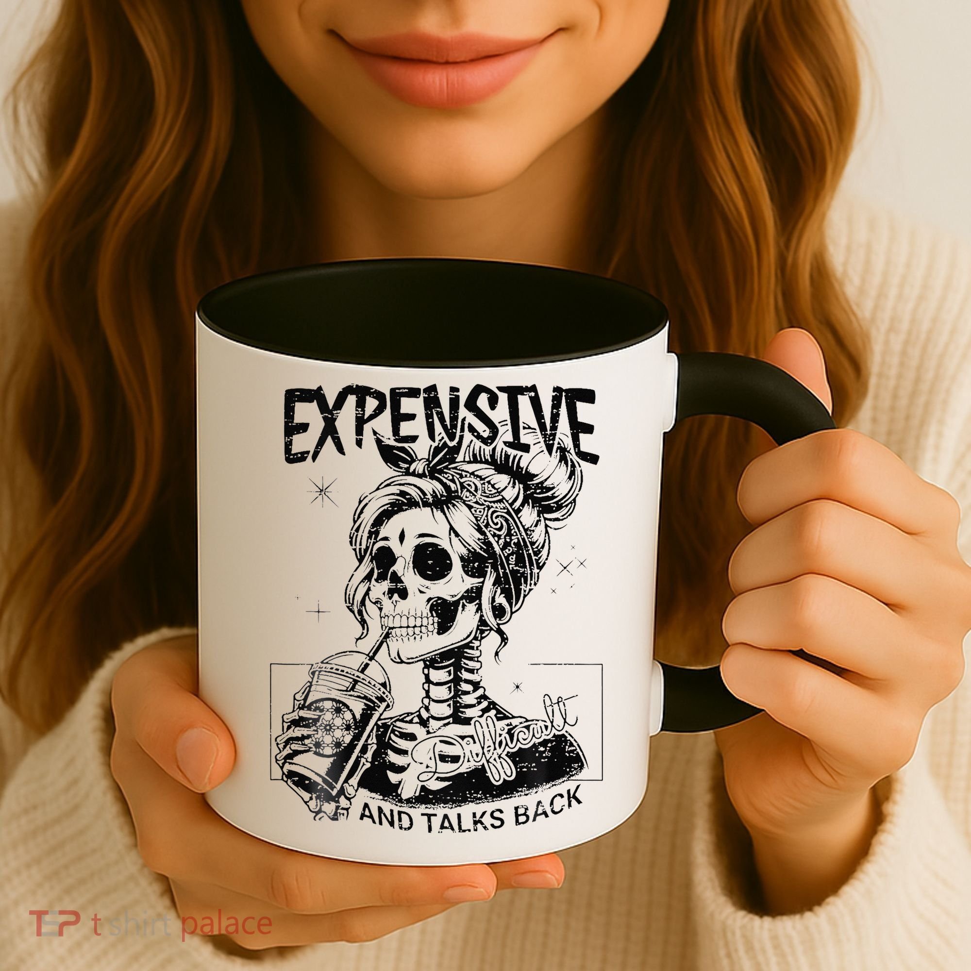Expensive Difficult And Talks Back Mothers Day Skeleton Mom Coffee Mug
