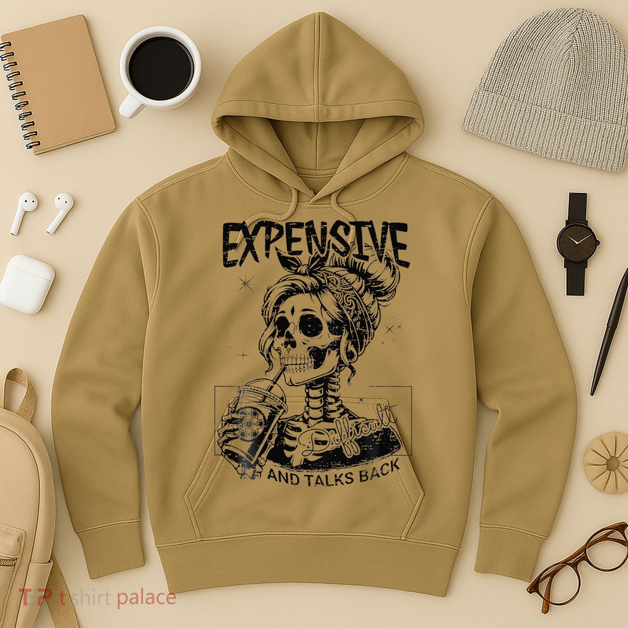 Expensive Difficult And Talks Back Mothers Day Skeleton Mom Hoodie