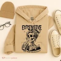 Expensive Difficult And Talks Back Mothers Day Skeleton Mom Hoodie thumb 4
